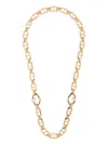 Capsule Eleven Pearl-embellished Chain Necklace In Gold
