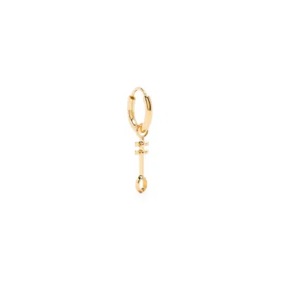 CAPSULE ELEVEN WOMEN'S EGYPTIAN NEFER SYMBOL HOOP EARRING - GOLD VERMEIL