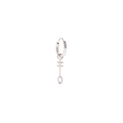 Capsule Eleven Nefer-symbol Hoop Earring In Silver