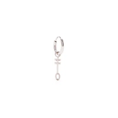 CAPSULE ELEVEN WOMEN'S EGYPTIAN NEFER SYMBOL HOOP EARRING - STERLING SILVER