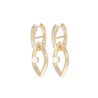 Capsule Eleven Women's Eye Opener Chain Earrings - Gold