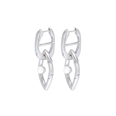 Capsule Eleven Women's Eye Opener Chain Earrings - Silver In Metallic