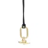 Capsule Eleven Cartouche Pendant Necklace In Gold/black