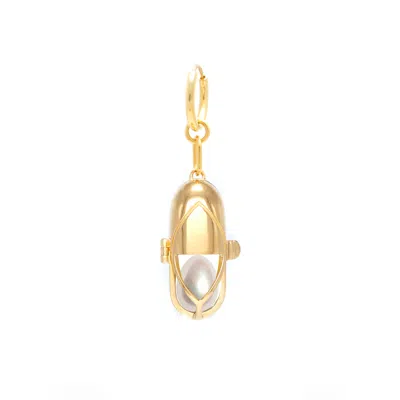 Capsule Eleven Women's Gold Capsule Pearl Earring - Vermeil