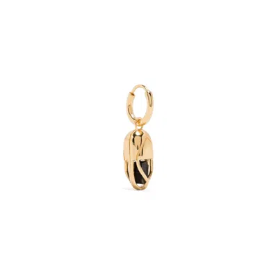 Capsule Eleven Capsule Onyx Hoop Earring In Gold/green