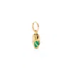 Capsule Eleven Capsule Onyx Hoop Earring In Gold/green