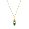 CAPSULE ELEVEN WOMEN'S GOLD / GREEN MINI CAPSULE CRYSTAL NECKLACE - GREEN ONYX, GOLD VERMEIL