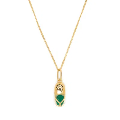 Capsule Eleven Capsule Onyx Necklace In Gold/green