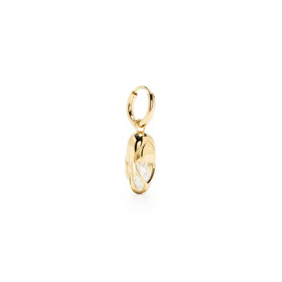 Capsule Eleven Women's Neutrals / Gold Mini Capsule Crystal Hoop Earring - Clear Quartz, Gold Vermeil