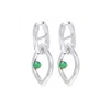 Capsule Eleven Chain Eye Onyx-stone Earrings In Silver