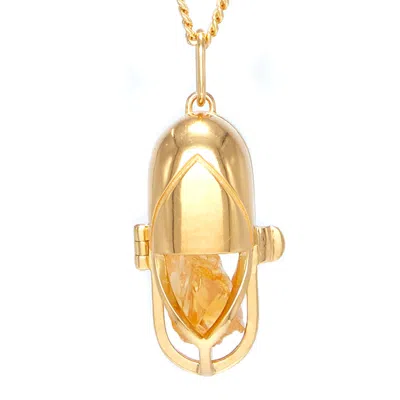 Capsule Eleven Women's Yellow / Orange Capsule Crystal Pendant - Vermeil - Citrine In Gold