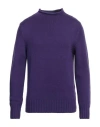 Capsule Knit Man Sweater Dark Purple Size Xl Merino Wool