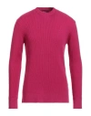 Capsule Knit Man Sweater Fuchsia Size Xxl Wool In Pink