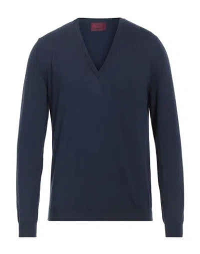 Capsule Knit Man Sweater Navy Blue Size L Cotton