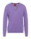 Capsule Knit Man Sweater Purple Size Xl Cotton