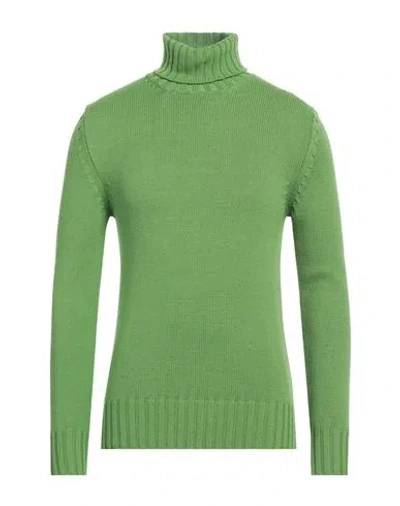 Capsule Knit Man Turtleneck Green Size Xl Merino Wool