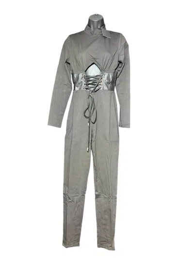 Capsulle Women's Lace Up Jumpsuit In Black