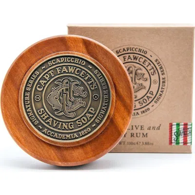 Captain Fawcett Scapicchio Fig, Olive & Bay Rum Shaving Soap In Brown