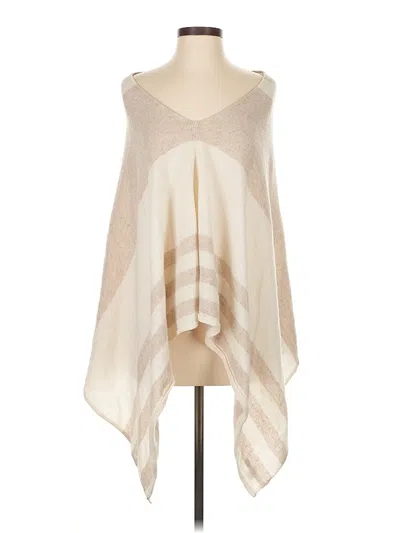 Pre-owned Captiva Cashmere Poncho In White