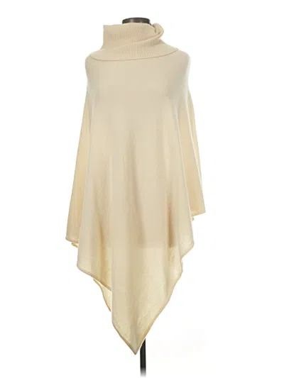 Pre-owned Captiva Cashmere Poncho In White