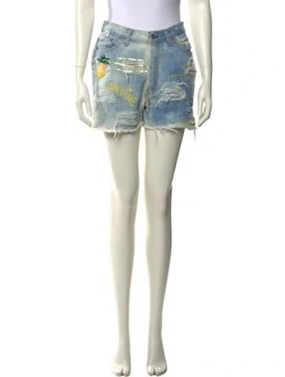 Pre-owned Capucci Printed Mini Shorts In Multi