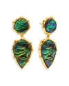 Capucine De Wulf Aurora Double Drop Earrings In Blue/gold