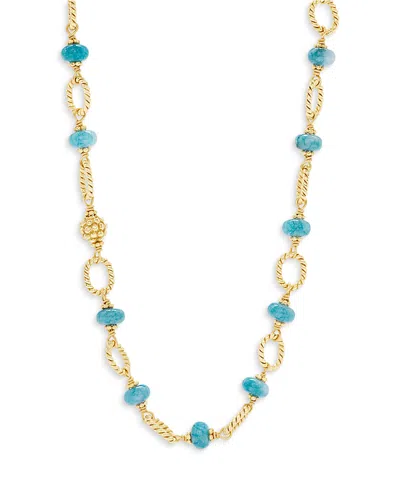 Capucine De Wulf Berry & Bead Chain Necklace, 24 In Blue/gold