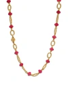 Capucine De Wulf Berry & Bead Chain Necklace, 24 In Red