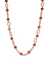 Capucine De Wulf Berry & Bead Chain Necklace, 24 In Pink/gold