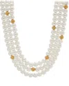 Capucine De Wulf Berry & Bead Triple Strand Necklace, 18 In White/gold