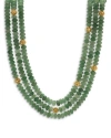 Capucine De Wulf Berry & Jade Bead Triple Strand Necklace In 18k Gold Plated, 18 In Meadow Jade/gold