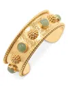 Capucine De Wulf Berry & Jade Cuff Bracelet In 18k Gold Plated In Gold/meadow Jade
