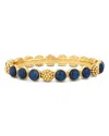 Capucine De Wulf Berry Blue Labradorite Hinged Bangle Bracelet In Blue/gold