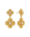 Capucine De Wulf Berry Clover Convertible Duo Earrings In Pearl Whit
