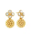 Capucine De Wulf Berry Clover Drop Earrings In Pearl Whit