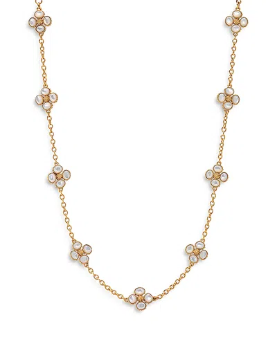 Capucine De Wulf Berry Clover Mother Of Pearl Double Sided Necklace, 16 In Gold