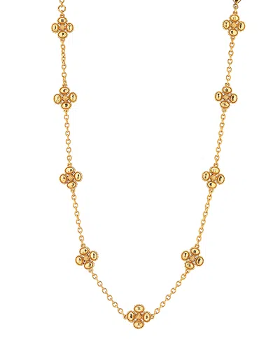Capucine De Wulf Berry Clover Mother Of Pearl Double Sided Necklace, 16 In Gold