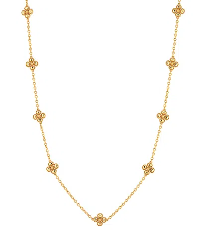 Capucine De Wulf Berry Clover Mother Of Pearl Double Sided Necklace, 28 In Gold