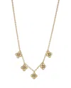 Capucine De Wulf Berry Clover Multi Station Necklace, 16 In Gold