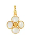 Capucine De Wulf Berry Mother Of Pearl Clover Double Sided Pendant In 18k Gold Plated In Gold