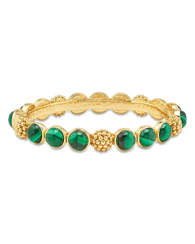 Capucine De Wulf Berry Mother Of Pearl Hinged Bangle Bracelet In Green