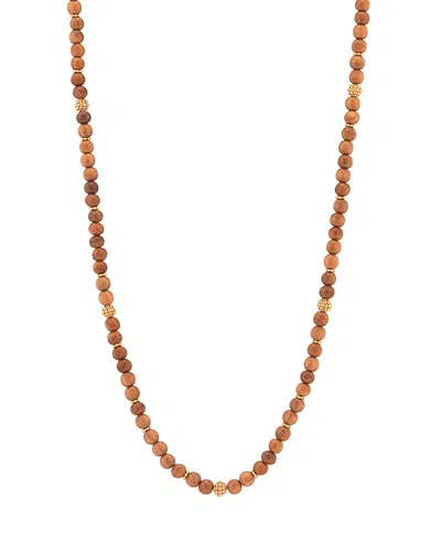 Capucine De Wulf Berry Teak Beaded Strand Necklace, 32 In Yellow