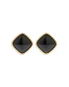 Capucine De Wulf Blandine Black Stud Earrings In 18k Gold Plate In Black