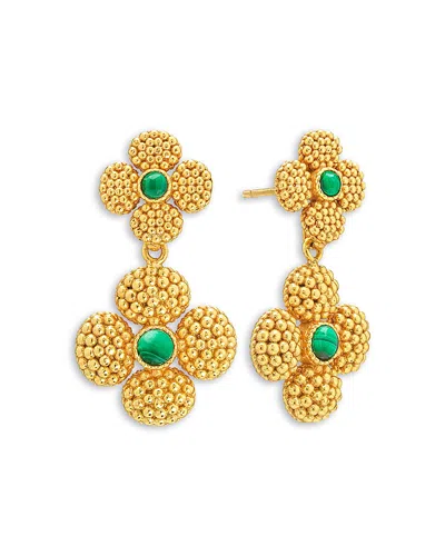 Capucine De Wulf Blue Labradorite Berry Clover Convertible Duo Earrings In Gold