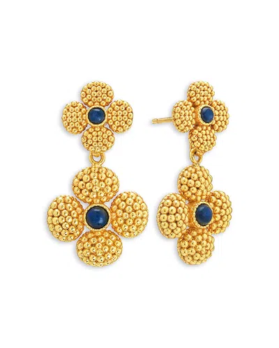 Capucine De Wulf Blue Labradorite Berry Clover Convertible Duo Earrings In Multi