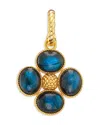 Capucine De Wulf Blue Labradorite Berry Clover Double Sided Pendant In Multi