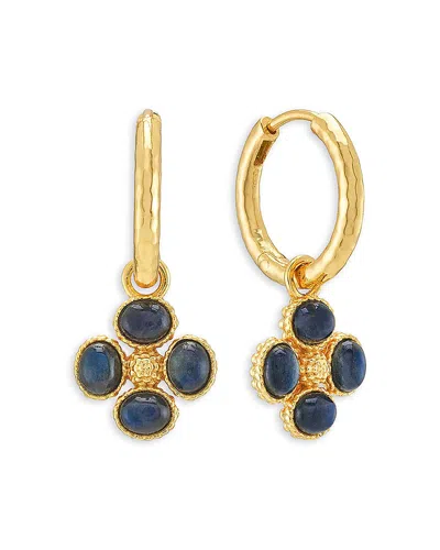 Capucine De Wulf Blue Labradorite Berry Clover Hoop Earrings In Multi