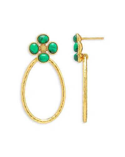 Capucine De Wulf Blue Labradorite Berry Clover Teardrop Earrings In Green