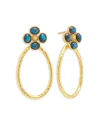 Capucine De Wulf Blue Labradorite Berry Clover Teardrop Earrings In Multi
