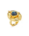 Capucine De Wulf Blue Labradorite Mystic Eye Ring In Multi